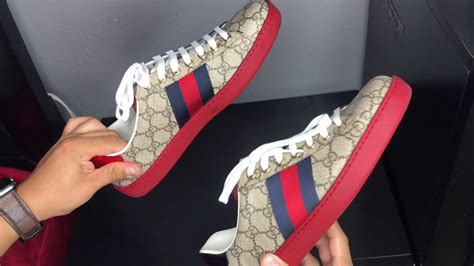 gucci ace red bottom|original Gucci sneakers.